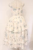 画像6: LUCKY FLOWER / Tower of Flower ティアードドレス  アイボリー×サックス O-26-04-09-006-LO-OP-IG-OS (6)