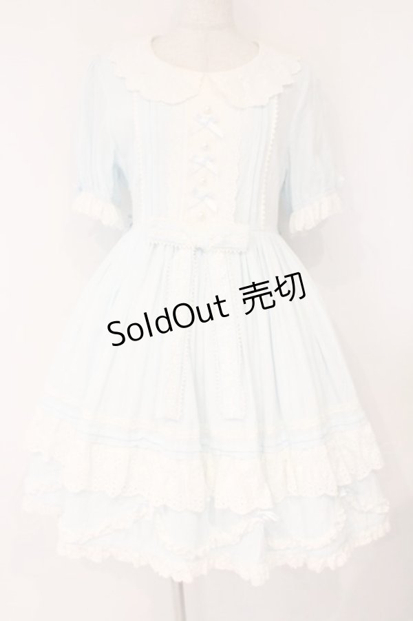 画像1: Flower Bouquet / 刺繍ワンピース  サックス×シロ O-26-04-09-007-LO-OP-IG-OS (1)