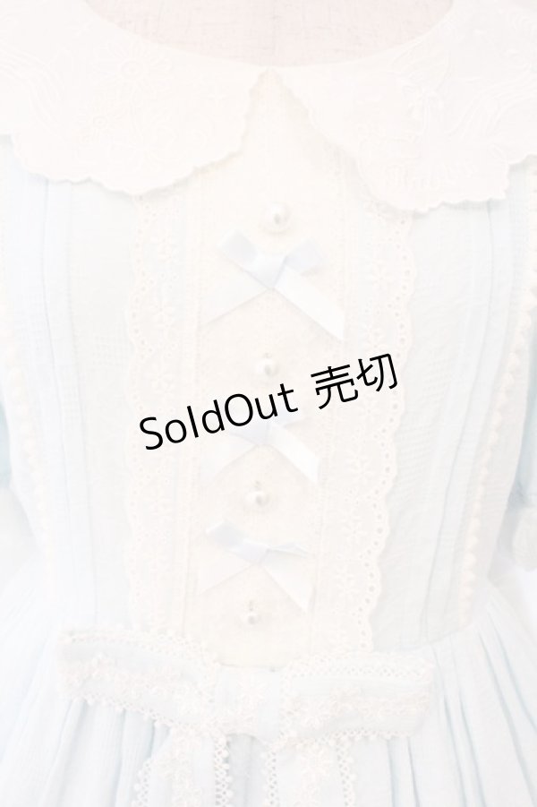 画像2: Flower Bouquet / 刺繍ワンピース  サックス×シロ O-26-04-09-007-LO-OP-IG-OS (2)