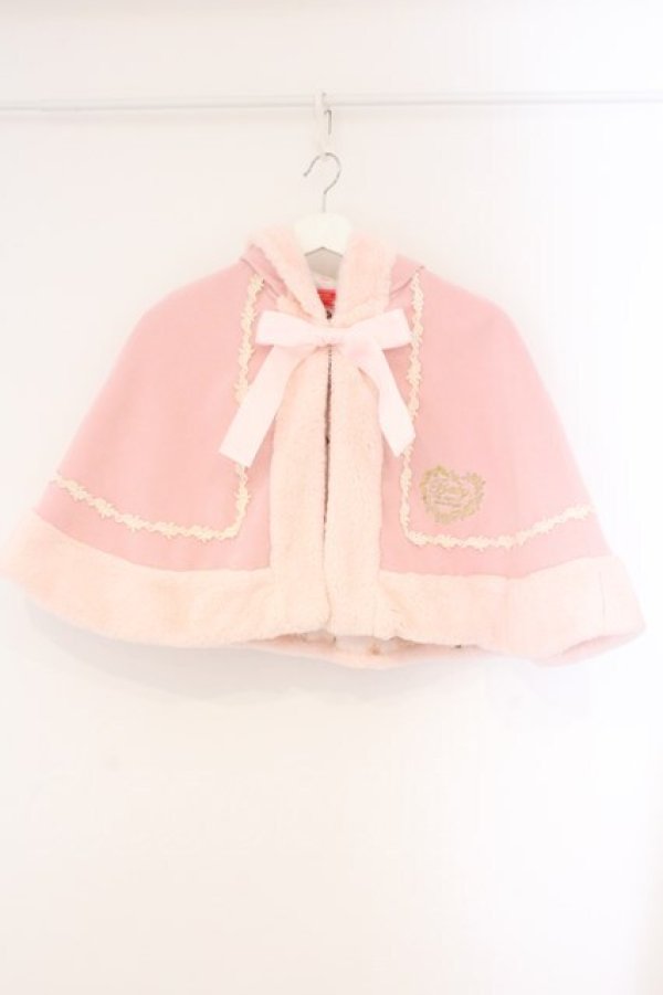 画像1: BABY,THE STARS SHINE BRIGHT / 赤ずきんちゃんのロージィケープ  ピンク O-26-04-09-012-BA-CO-IG-OS (1)