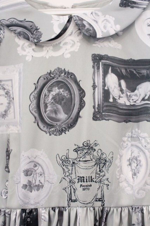 画像2: MILK / WALL DECOドレス  グレー O-26-04-09-015-ML-OP-IG-OS (2)