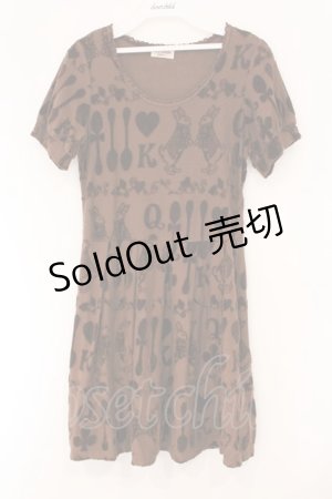 画像: Emily Temple cute / クイーンズガーデンベロアワンピース  ブラウン O-26-04-09-016-ET-OP-IG-OS