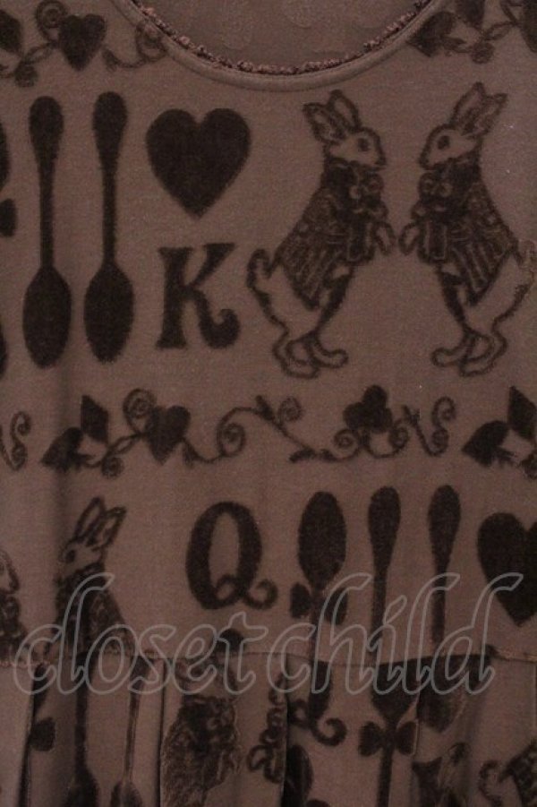 画像2: Emily Temple cute / クイーンズガーデンベロアワンピース  ブラウン O-26-04-09-016-ET-OP-IG-OS (2)