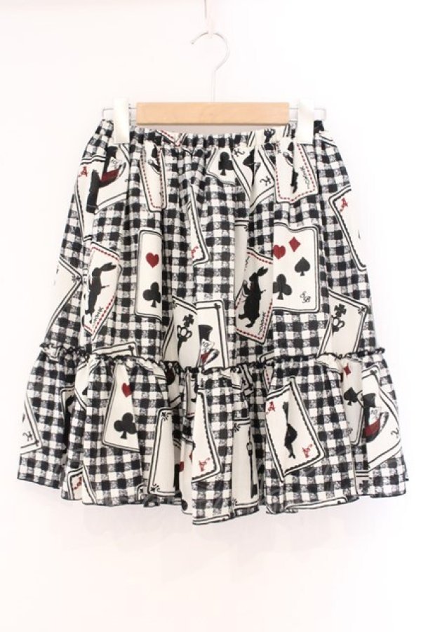 画像1: Sherry Baby / トランプinワンダーランドスカート  シロ×クロ O-26-04-09-021-LO-SK-IG-OS (1)