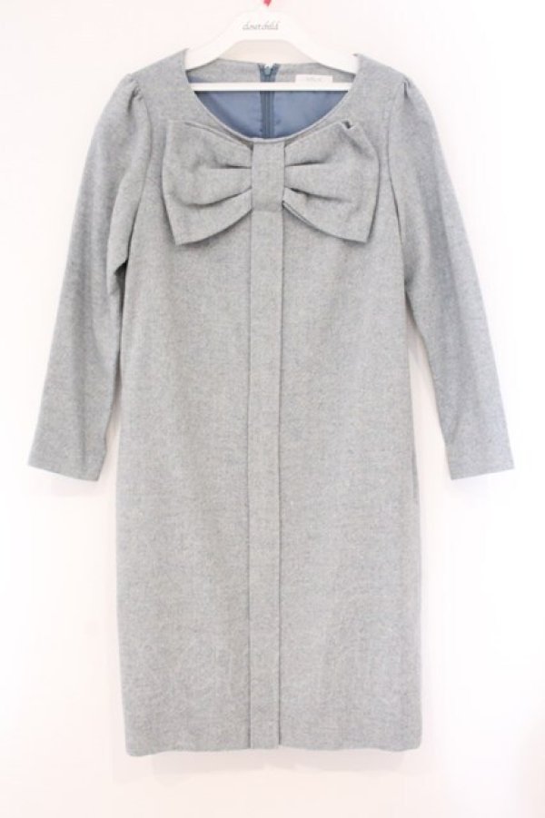 画像1: MILK / Ribbonneワンピース  サックスツィード O-26-04-09-022-ML-OP-IG-OS (1)