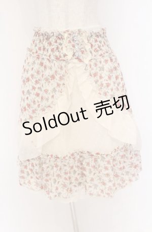 画像: axes femme / 小花柄スカート  アイボリー O-26-04-10-041-AX-SK-IG-OS