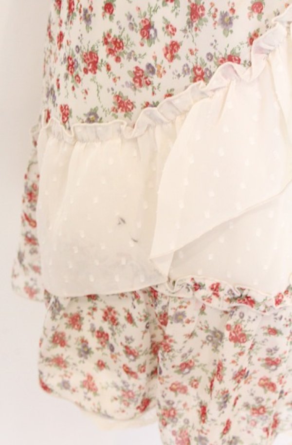 画像2: axes femme / 小花柄スカート  アイボリー O-26-04-10-041-AX-SK-IG-OS (2)