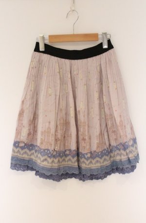 画像: axes femme / メルヘン柄スカート  ピンク系 O-26-04-10-044-AX-SK-IG-OS