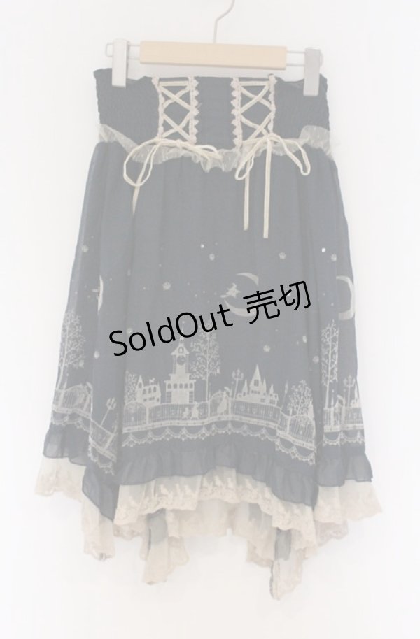 画像1: axes femme / ハロウィンフロッキーチュニ  ネイビー O-26-04-10-046-AX-OP-IG-OS (1)