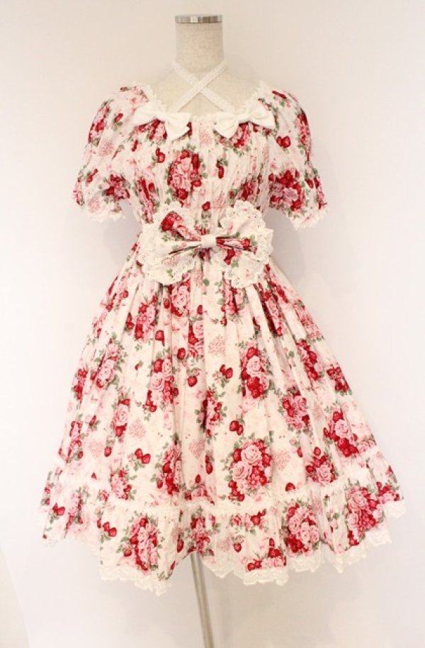 画像1: BABY,THE STARS SHINE BRIGHT / シュガーブーケ〜永遠の乙女の憧れ〜柄ワンピース  オフシロ O-26-04-10-052-BA-OP-OW-OS (1)