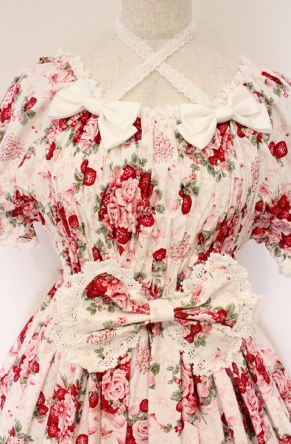 画像2: BABY,THE STARS SHINE BRIGHT / シュガーブーケ〜永遠の乙女の憧れ〜柄ワンピース  オフシロ O-26-04-10-052-BA-OP-OW-OS (2)