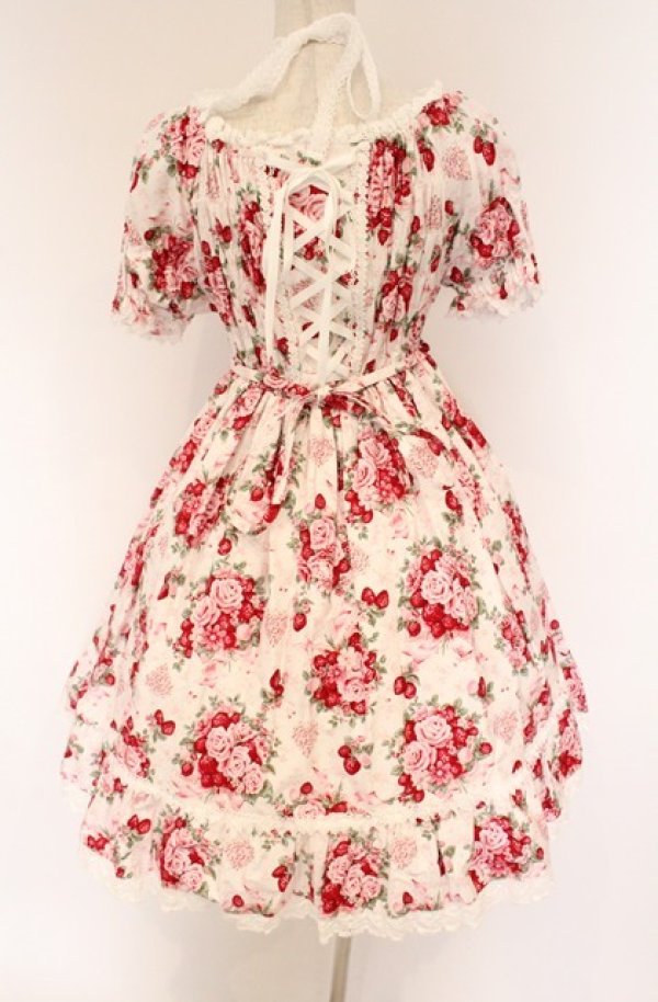 画像3: BABY,THE STARS SHINE BRIGHT / シュガーブーケ〜永遠の乙女の憧れ〜柄ワンピース  オフシロ O-26-04-10-052-BA-OP-OW-OS (3)