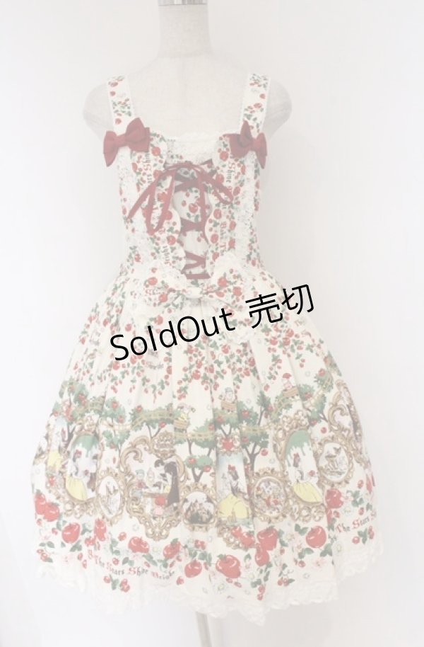 画像1: BABY,THE STARS SHINE BRIGHT / 白雪姫〜りんごの森の物語〜柄ジャンパースカートI  生成り O-26-04-10-053-BA-OP-OW-OS (1)
