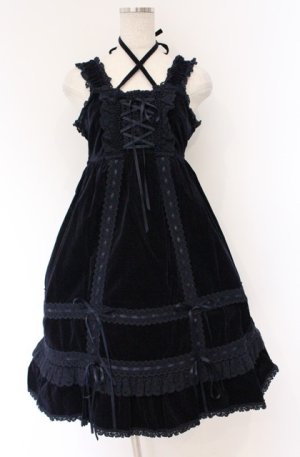 画像: BABY,THE STARS SHINE BRIGHT / 別珍ベビードールジャンパースカート＆プリンセスドロップヘッドドレスセット  コン O-26-04-10-054-BA-OP-OW-OS