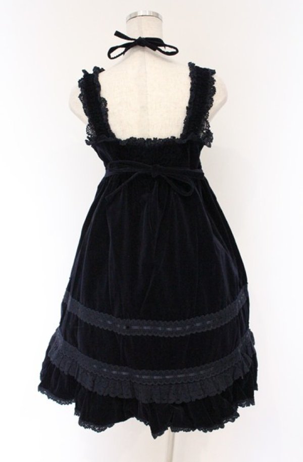 画像4: BABY,THE STARS SHINE BRIGHT / 別珍ベビードールジャンパースカート＆プリンセスドロップヘッドドレスセット  コン O-26-04-10-054-BA-OP-OW-OS (4)