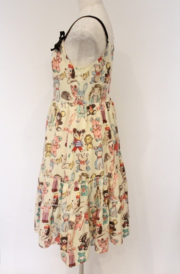 画像2: Emily Temple cute / ぬいぐるみジャンパースカート  オフシロ O-26-04-10-062-ET-OP-IG-OS (2)