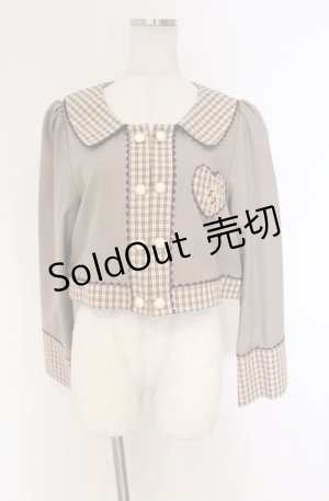 画像: ALICE and the PIRATES / スクールガールオーバーブラウス ベージュ×ブラウン  O-26-04-10-063-PA-BL-OW-OS