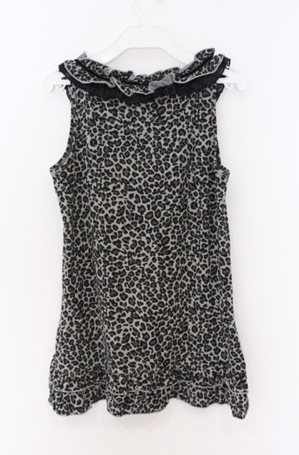 画像3: axes femme / 巻き薔薇レオパードタンク  グレー O-26-04-10-008-AX-TO-IG-OS (3)