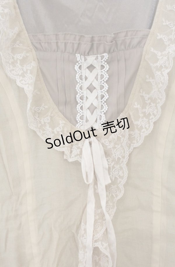 画像2: axes femme / ジレレイヤード風ワンピース  イエロー O-26-04-10-015-AX-OP-IG-OS (2)