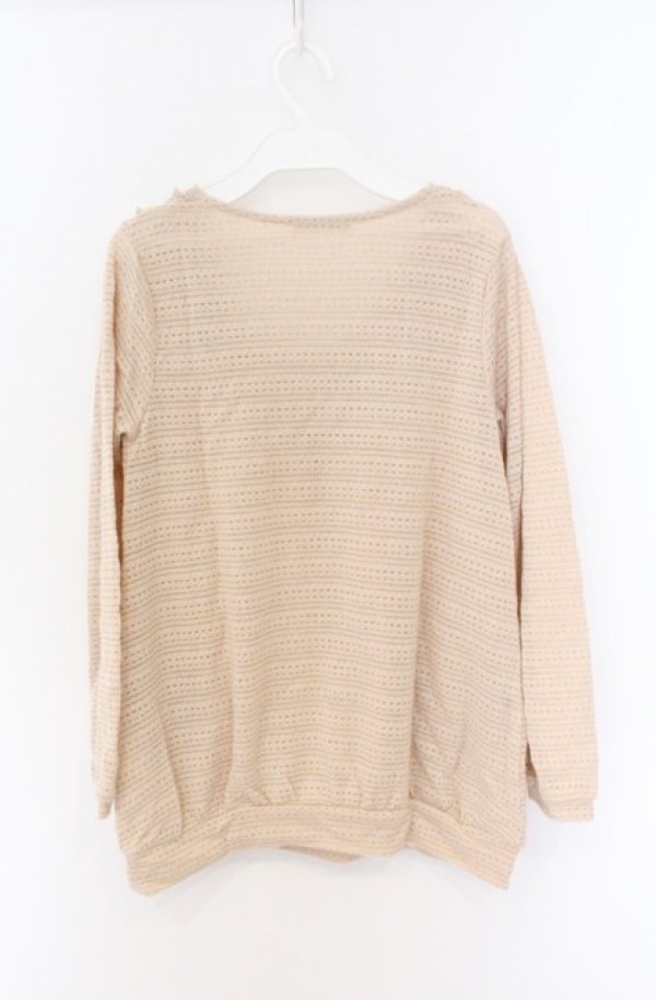 画像3: axes femme / ラメボーダーニットトップス M 生成り O-26-04-10-016-AX-TO-IG-OS (3)