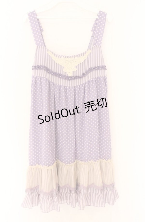 画像1: axes femme / ドットシフォンチュニック M ラベンダー O-26-04-10-019-AX-OP-IG-OS (1)