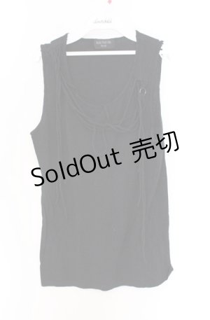 画像: BPN FOR MEN / コードネックデザインタンクトップ M ブラック O-26-04-10-003-GO-TO-YM-OS