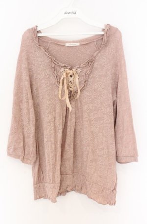 画像: axes femme / 透かしプルオーバー M ピンクベージュ O-26-04-10-024-AX-TO-IG-OS