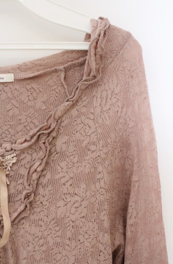 画像2: axes femme / 透かしプルオーバー M ピンクベージュ O-26-04-10-024-AX-TO-IG-OS (2)