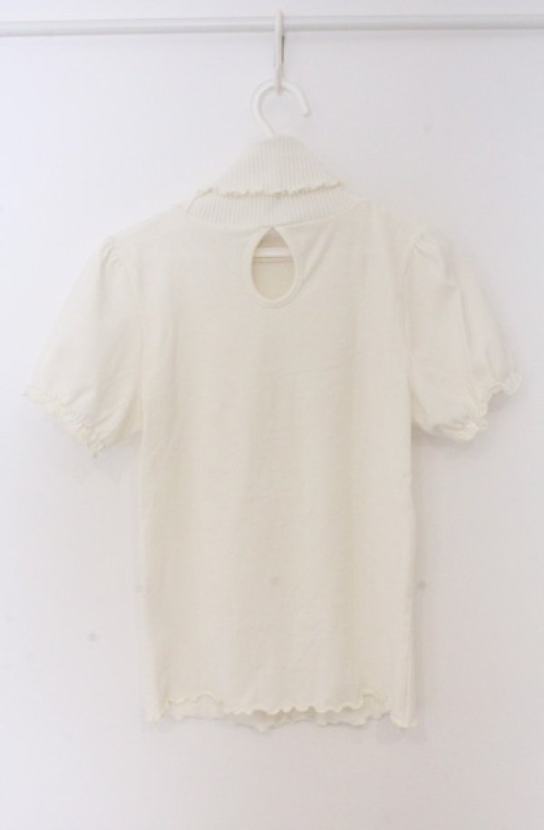 画像2: LIZ LISA / パフスリーブハイネックトップス  アイボリー O-26-04-10-027-LO-TO-IG-OS (2)