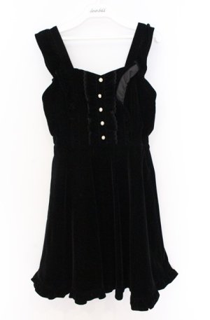 画像: Honey Cinnamon / ベロアフリルジャンスカ  クロ O-26-04-10-032-LO-OP-IG-OS