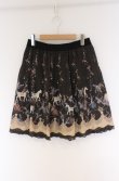 画像1: axes femme / カルーセル柄スカート  クロ O-26-04-10-039-AX-SK-IG-OS (1)