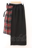 画像3: LISTEN FLAVOR / ベルト付きレイヤード風 アシメプリーツマキシスカート  ブラック×チェック O-26-04-11-031-PU-SK-IG-OS (3)