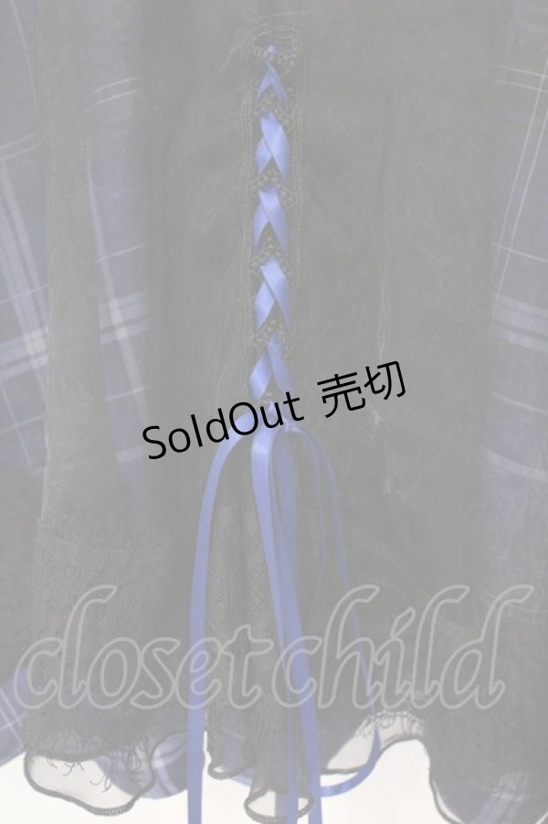 画像3: BLOOD SUPPLY（海外ブランド） / 異素材レイヤードチェックワンピース  ブラック×パープル O-26-04-11-032-GO-OP-IG-OS (3)