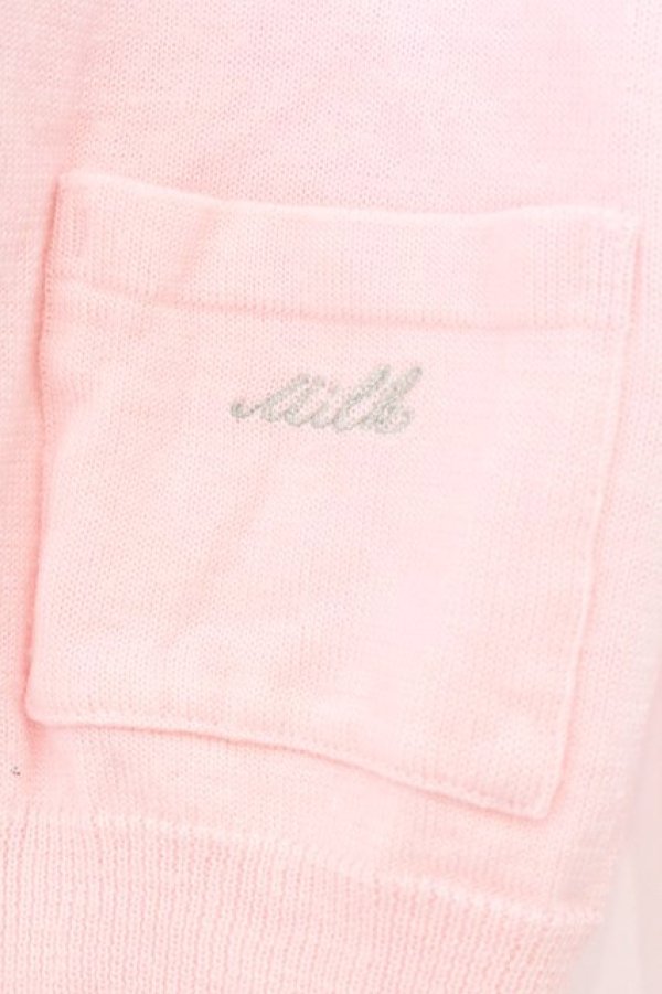 画像2: MILK / ポケット刺繍カーディガン  ピンク O-26-04-11-004-ML-TO-IG-OS (2)
