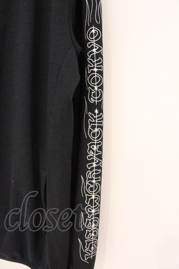 画像2: KRY CLOTHING / ローズプリントパーカー  ブラック O-26-04-11-035-EL-BL-IG-OS (2)