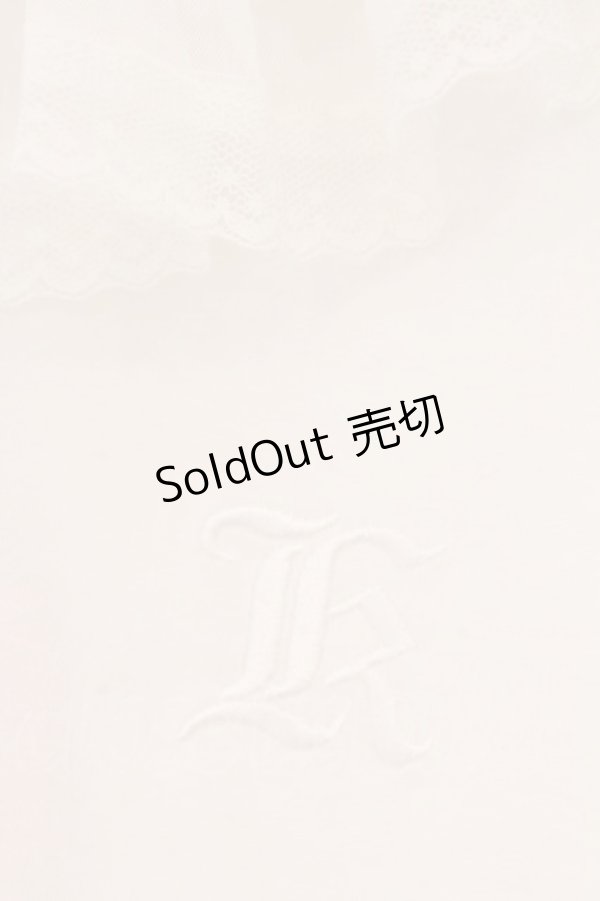 画像2: Katie / 刺繍入りレース丸襟カットソー F シロ O-26-04-11-042-LO-TO-YM-OS (2)