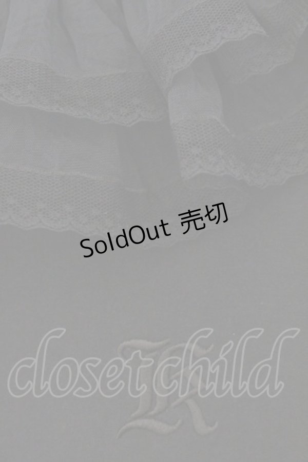 画像2: Katie / 刺繍入りレース丸襟カットソー F クロ O-26-04-11-043-LO-TO-YM-OS (2)