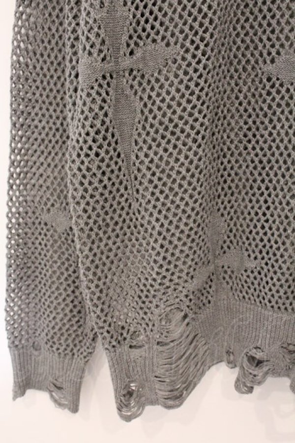 画像2: REFLEM / クロスメッシュニット F グレー O-26-04-11-046-PU-TO-YM-OS (2)