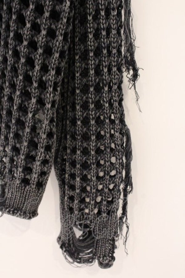 画像3: REFLEM / 格子編みニットジップアップパーカー F グレー O-26-04-11-047-PU-TO-YM-OS (3)