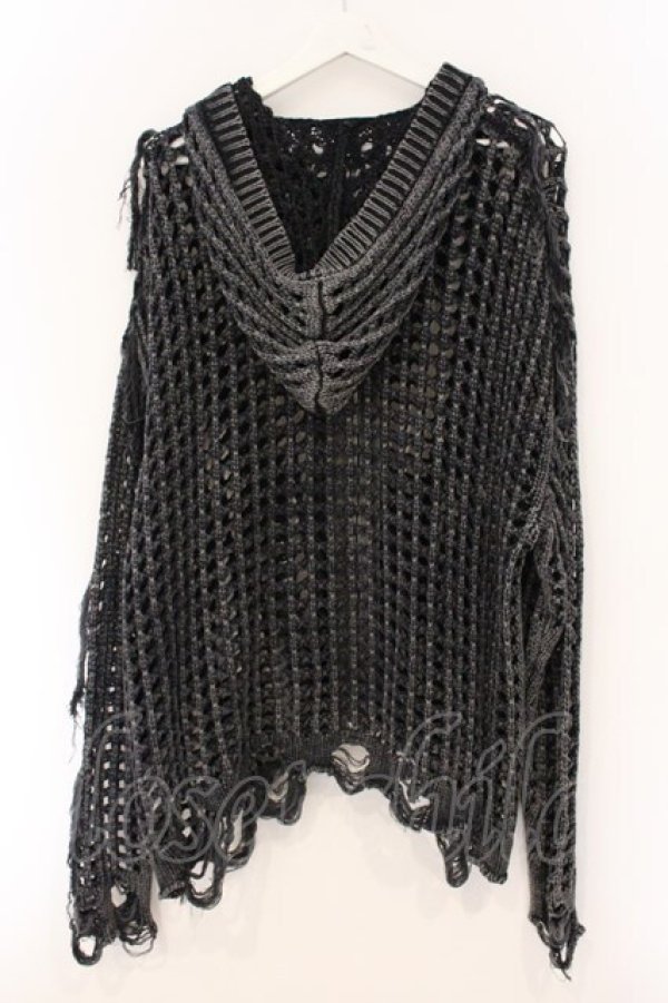 画像4: REFLEM / 格子編みニットジップアップパーカー F グレー O-26-04-11-047-PU-TO-YM-OS (4)