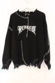 画像1: REFLEM / ステッチングプルオーバーニット F ブラック O-26-04-11-049-PU-TO-YM-OS (1)