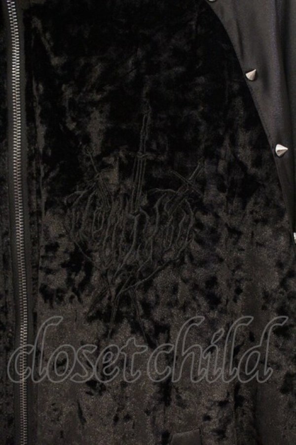 画像2: BACKSTAGE PASS / CAMELLIA(カメリア) バッククロススカジャン F ブラック O-26-04-11-052-PU-JA-YM-OS (2)