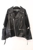 画像1: BACKSTAGE PASS / ROBO RIDER(ロボライダー)3WAY ビッグシルエットダブルライダース F ブラック O-26-04-11-054-PU-JA-YM-OS (1)