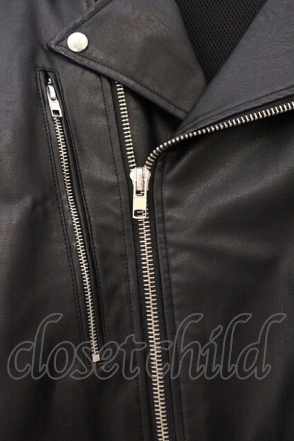 画像2: BACKSTAGE PASS / ROBO RIDER(ロボライダー)3WAY ビッグシルエットダブルライダース F ブラック O-26-04-11-054-PU-JA-YM-OS (2)