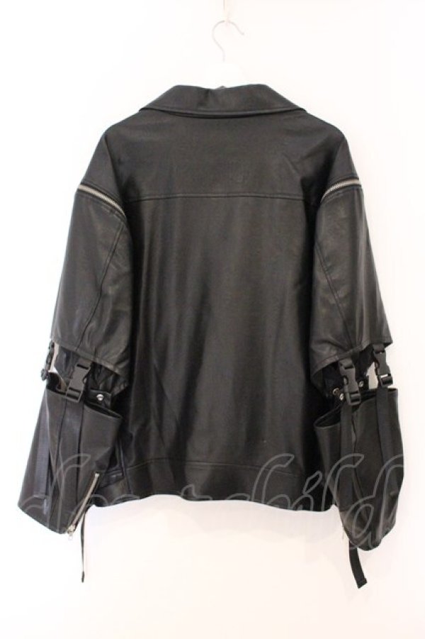 画像3: BACKSTAGE PASS / ROBO RIDER(ロボライダー)3WAY ビッグシルエットダブルライダース F ブラック O-26-04-11-054-PU-JA-YM-OS (3)