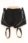 画像3: LISTEN FLAVOR / ハーネスガーターベルト付ショートパンツ L ブラック O-26-04-11-055-PU-PA-IG-OS (3)