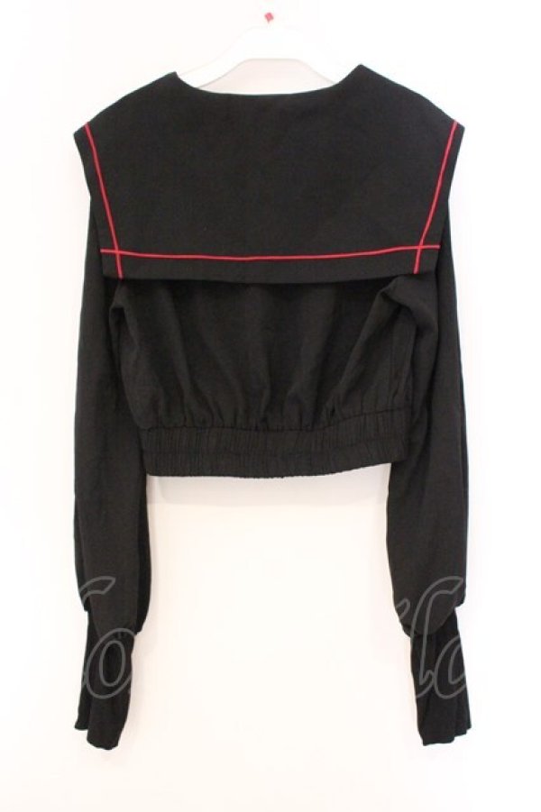 画像3: PUNK RAVE / チャイナボタンブラウス  ブラック×レッド O-26-04-11-057-PU-BL-IG-OS (3)