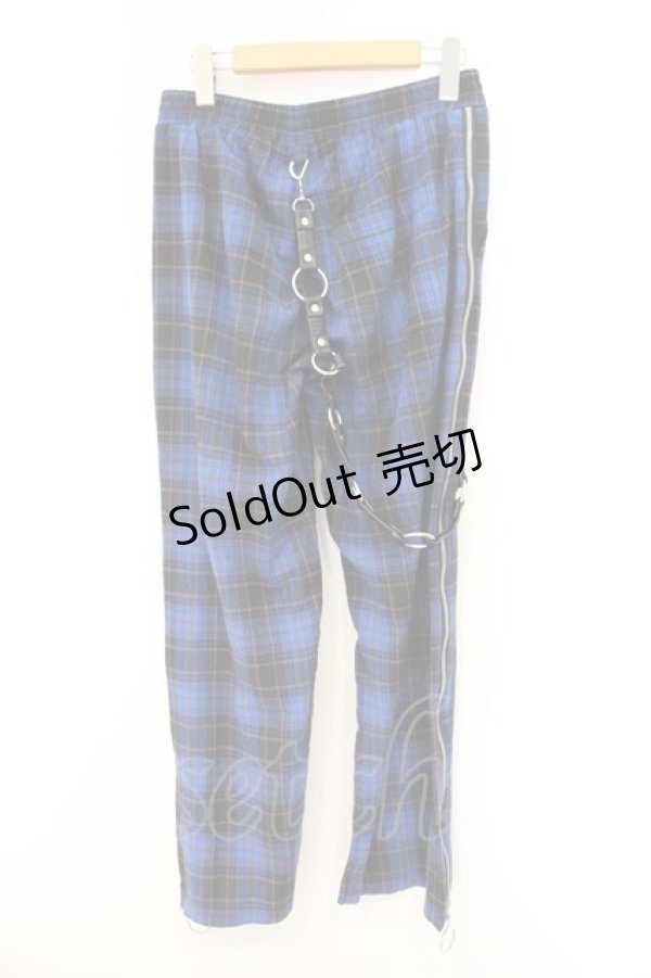 画像4: REFLEM / チェックハーネスパンツ  ブルー O-26-04-11-058-PU-PA-IG-OS (4)