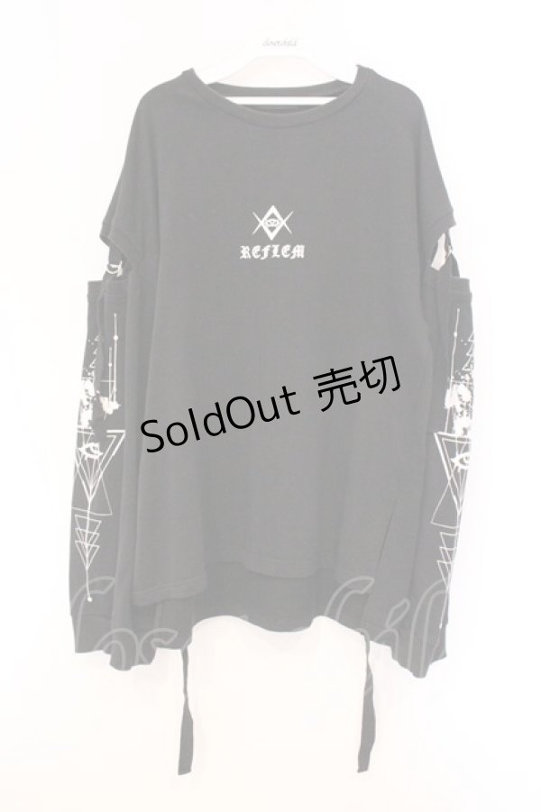 画像1: REFLEM / カッティングショルダープルオーバー  ブラック O-26-04-11-061-PU-TO-IG-OS (1)