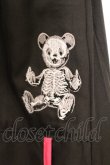 画像2: Drug Honey / スケルトンテディ刺繍ナイロンパンツ  ブラック×ピンク O-26-04-11-065-PU-PA-IG-OS (2)